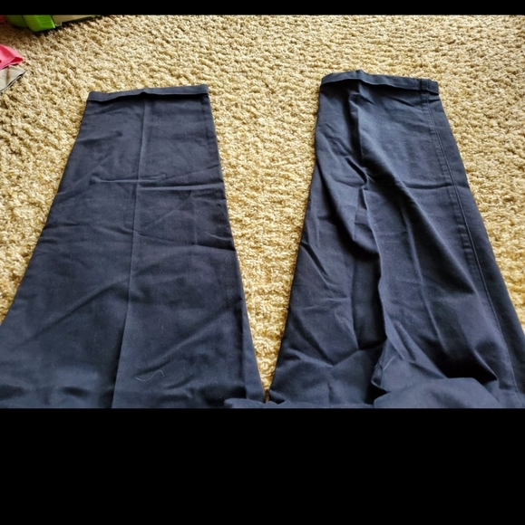 Men's 38x32 Savane pleated front khaki pants new navy blue chino dress slacks - Picture 6 of 7
